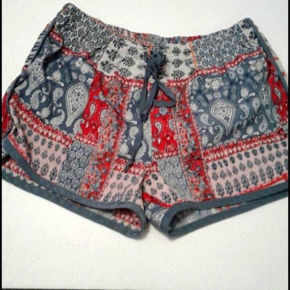 Cotton On Boho Hippie Patchwork Flowy Trendy Beachy Shorts - Picture 1 of 5